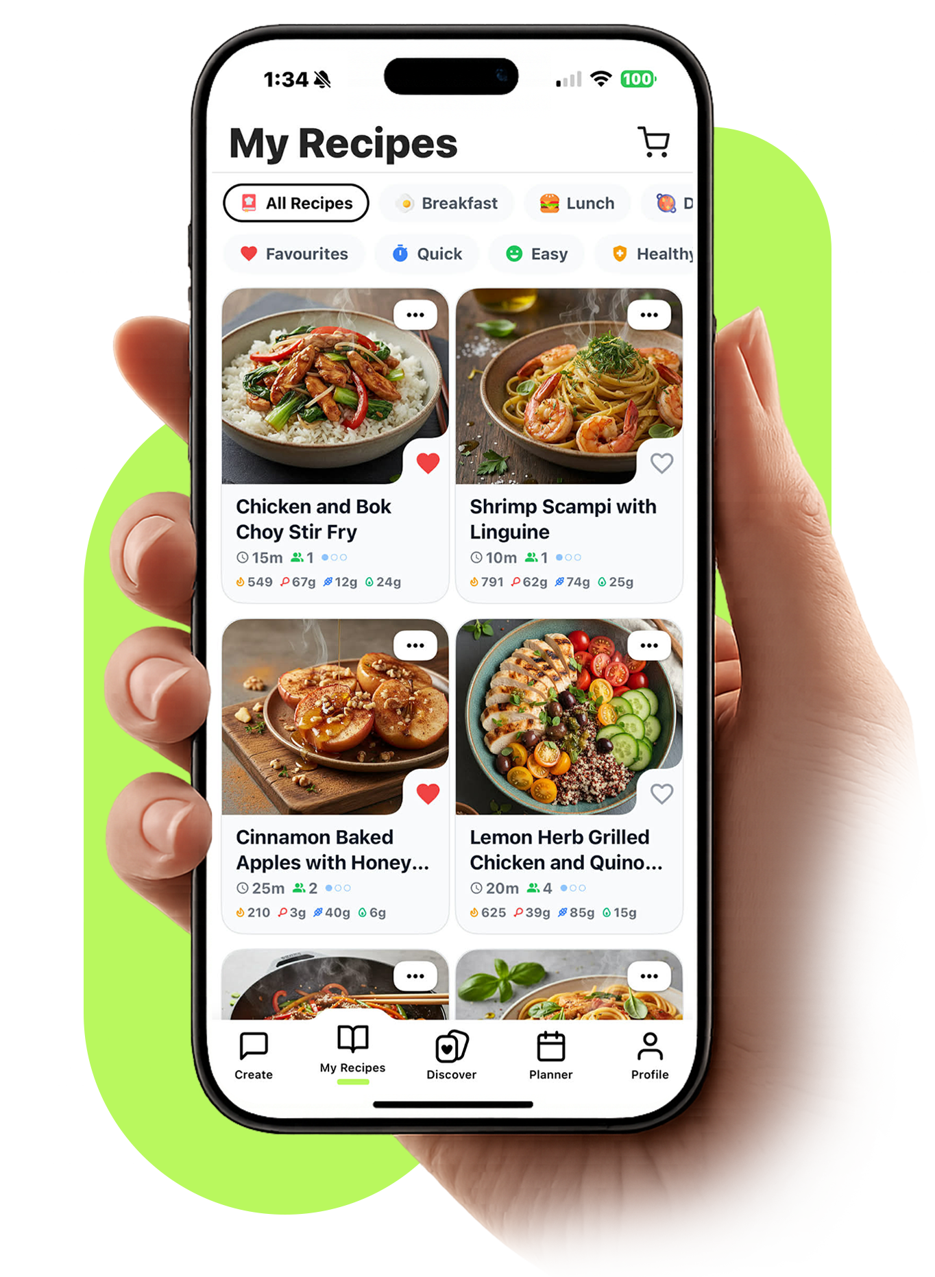 Cookify app showing My Recipes screen on a phone